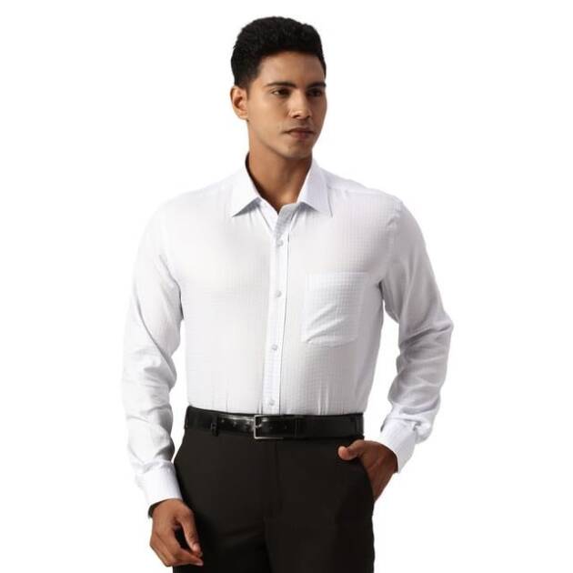Park Avenue Regular Fit White Formal Shirt for Men