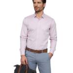 YSYB Dezines Men's Formal Shirt | Full Sleeve Office Wear Shirt | Cotton Blend Casual Shirt for Men, Color Pink, Size 42