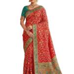 VASTTRAM Women's Original Pashmina Rajwadi Dola kanchipuram Kanjivaram Zari Banarasi Silk Desinger Saree With Blouse Piece (Color-1.3)