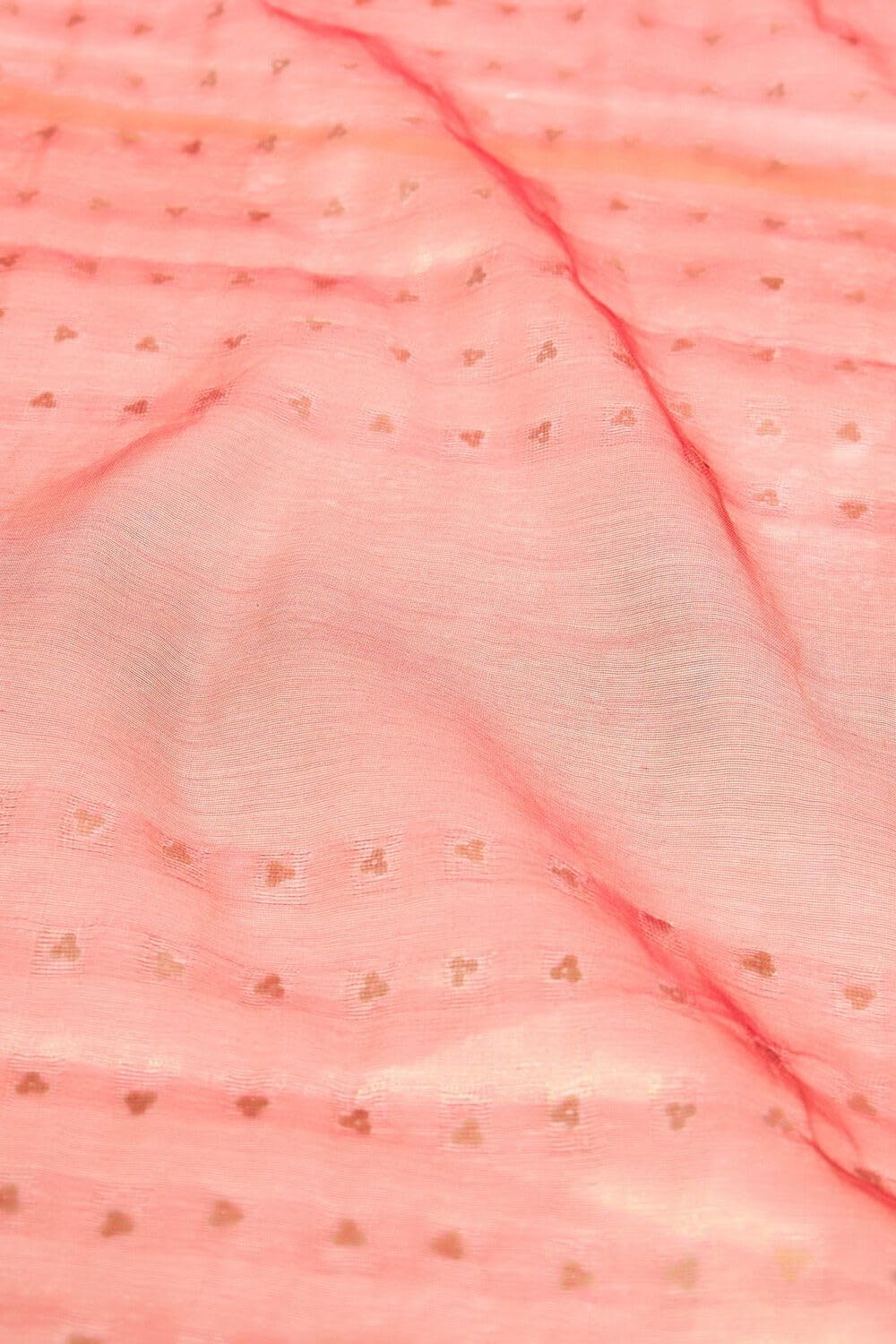 Taneira Light Red Pure Tissue Cotton Contemporary Woven Saree - Image 3