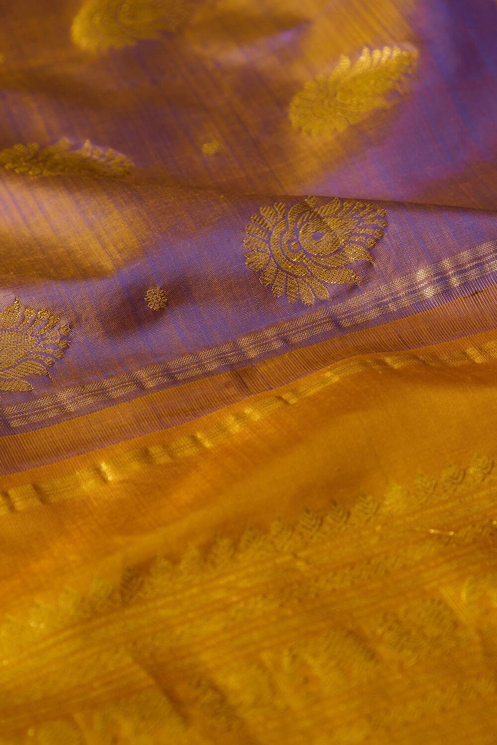 Taneira Blue Pure Silk Kanjeevaram Woven Saree - Image 3
