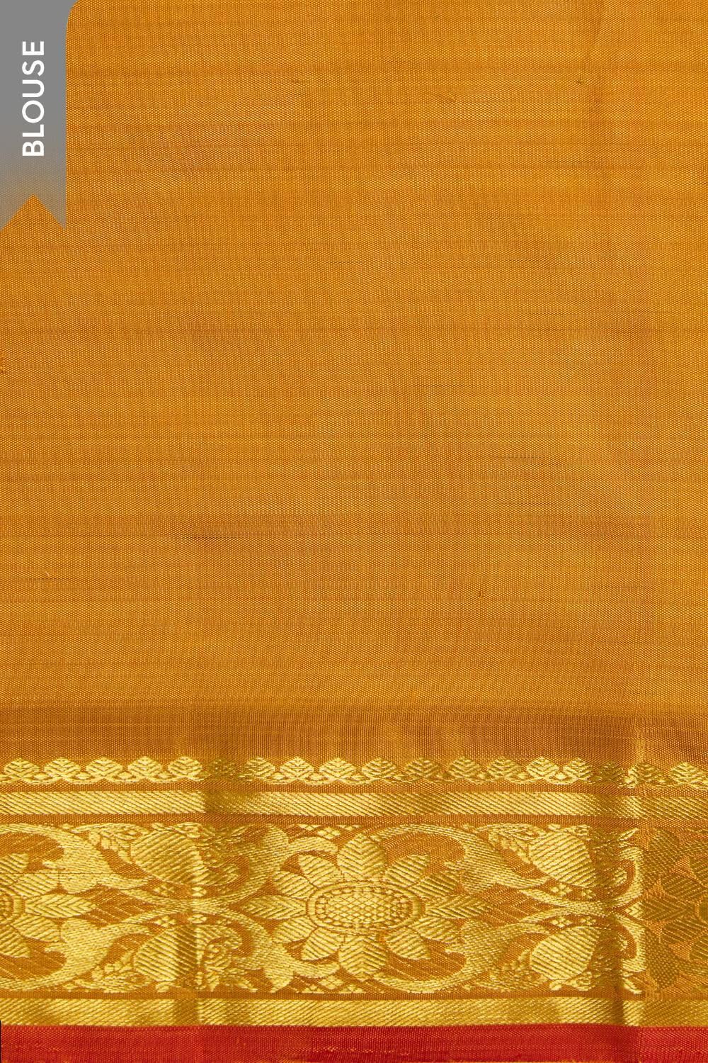 Taneira Blue Pure Silk Kanjeevaram Woven Saree - Image 2