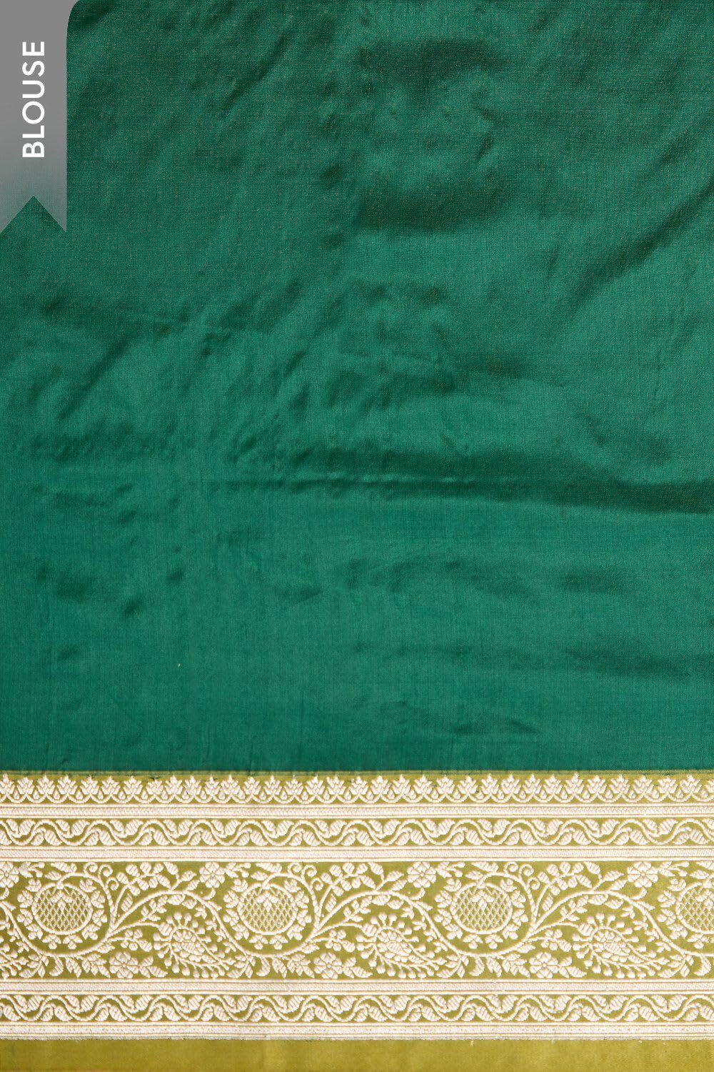 Taneira Green Pure Silk Banaras Kadwa Saree - Image 2
